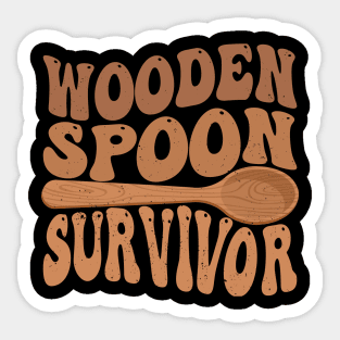 Wooden Spoon Survivor Sticker